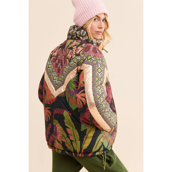 FARM Rio Jackets & Blazers - Farm Rio Puffer Jacket L Tropical Rauti Reversible Colorful Metallic WiNTER